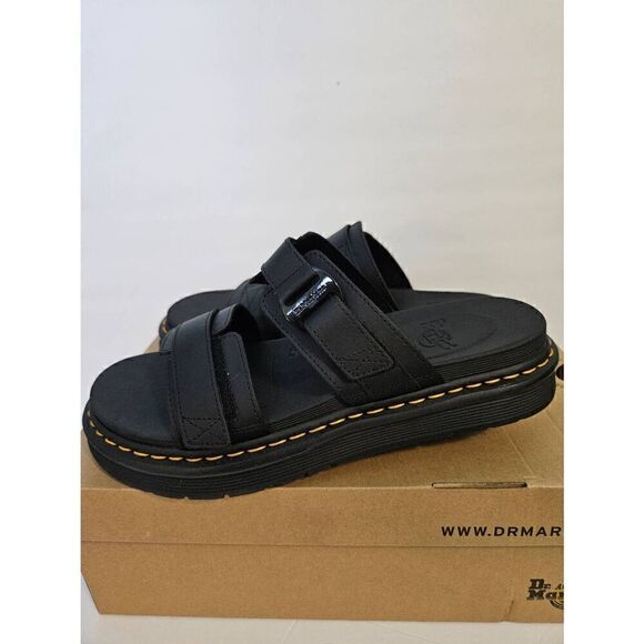 Dr. Martens Chilton black hydro leather sandals.  Size 13. main image 4